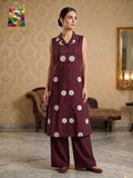Maroon Blossom Co-ord Set