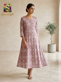 Mauve Mosaic A-Line Kurti