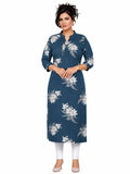 Rayon Discharge Print Knee Length Kurti