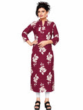 Rayon Discharge Print Knee Length Kurti